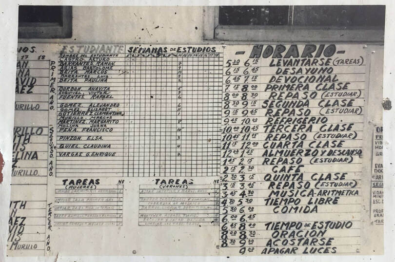 Horario histórico del seminario